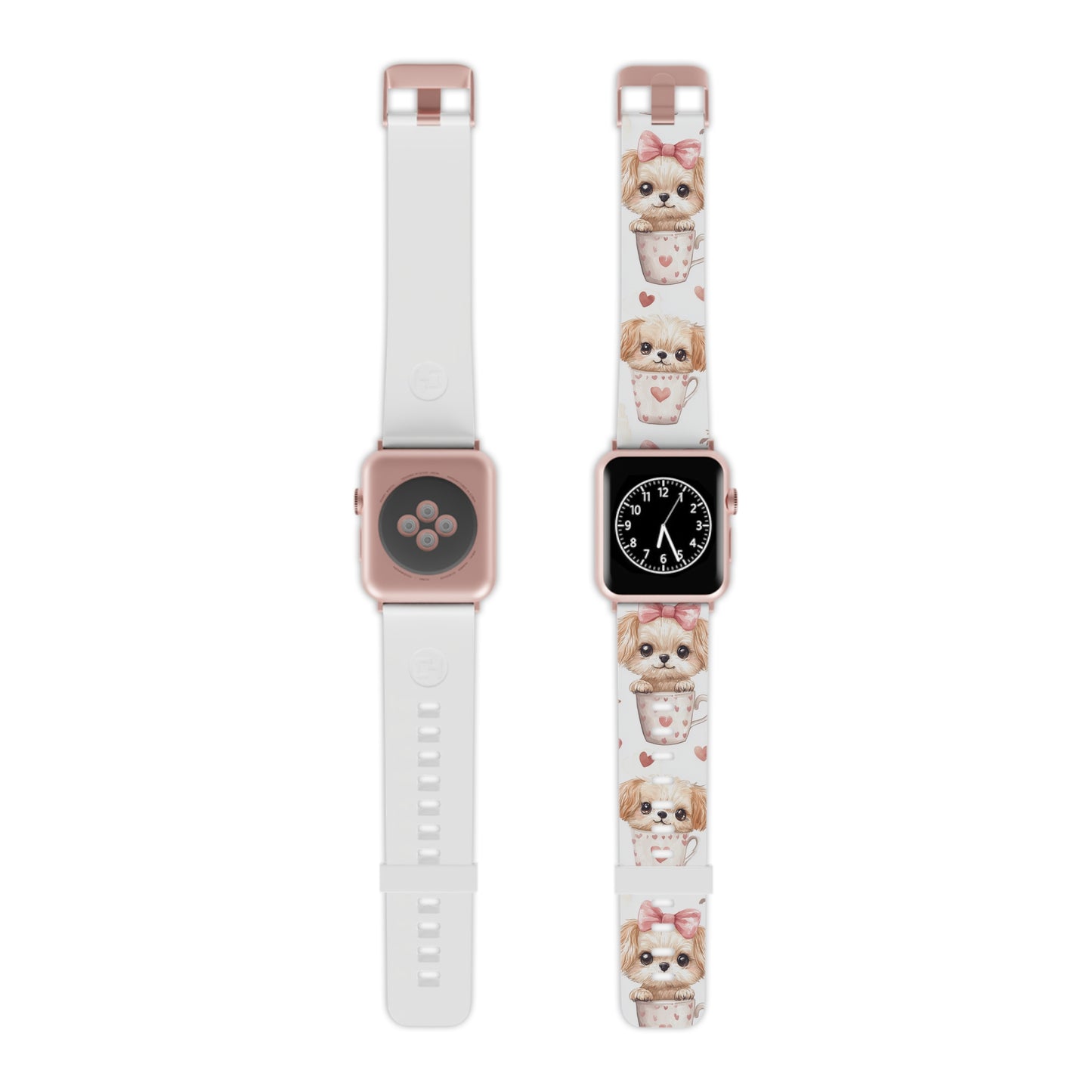 Cute Puppies in Heart Apple Watch Band