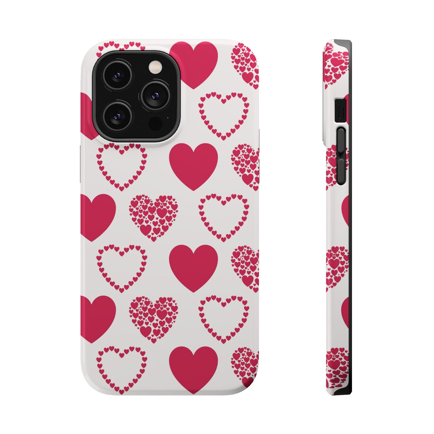 Clustered Pink Hearts MagSafe iPhone Case