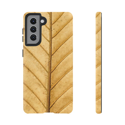 Golden Leaf Texture Samsung Galaxy Case – Minimal Nature