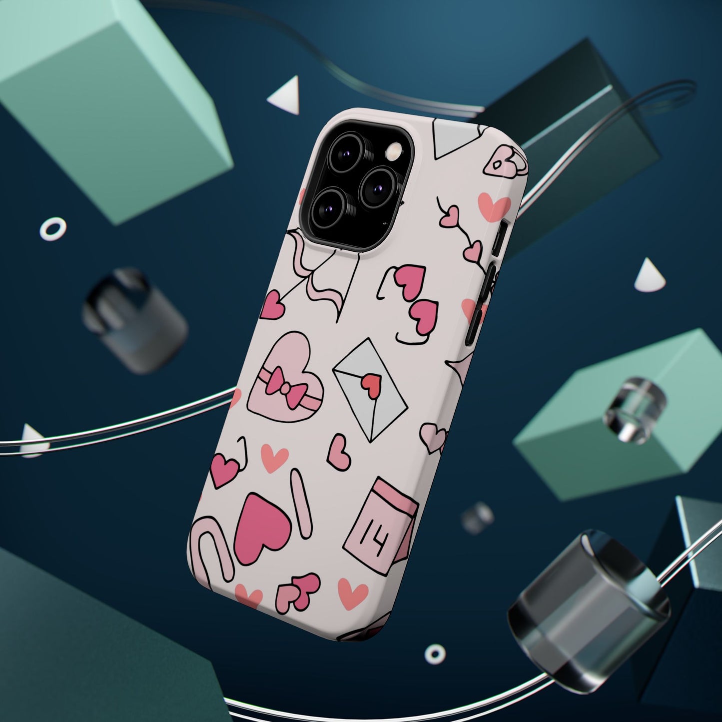 Valentine's Day Scribbles MagSafe iPhone Case