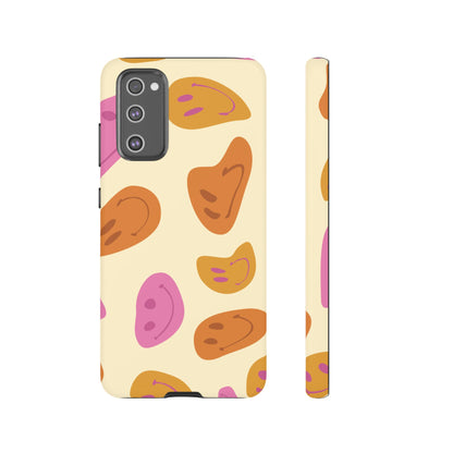 Retro Smiley Faces Samsung Galaxy Case – Shockproof, Matte Finish, Dual-Layer Protection