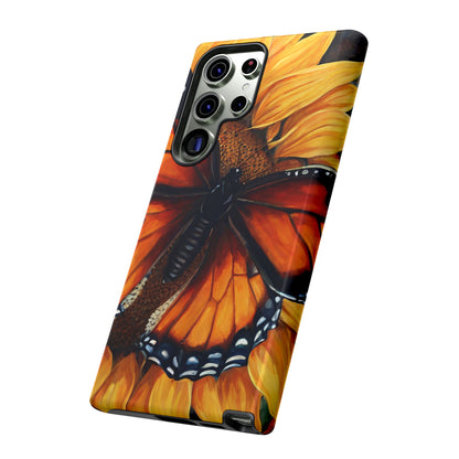 Monarch Butterfly & Sunflower Art – iPhone Case