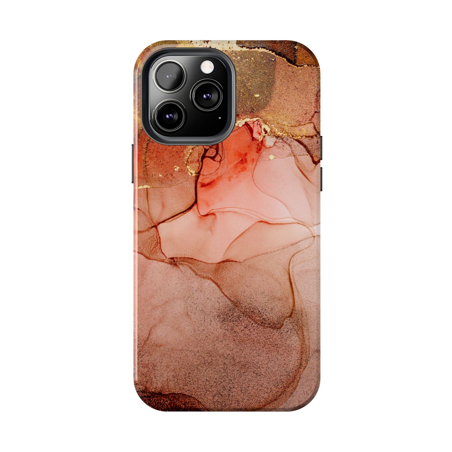 Ruby Red Marble Samsung Galaxy Case - Elegant Red Marble with Gold Accents