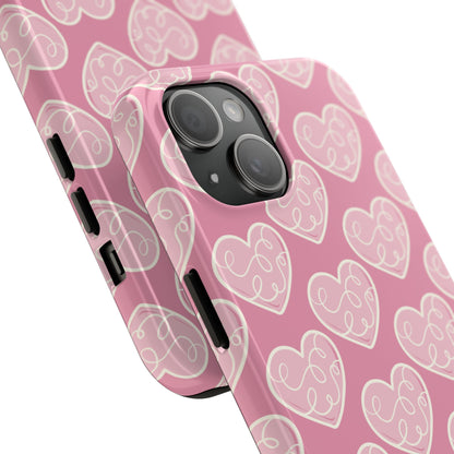 Soft Pink Hearts – iPhone Case