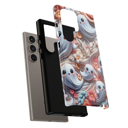 Clay Ghosts Phone Case - Whimsical Floral Protection