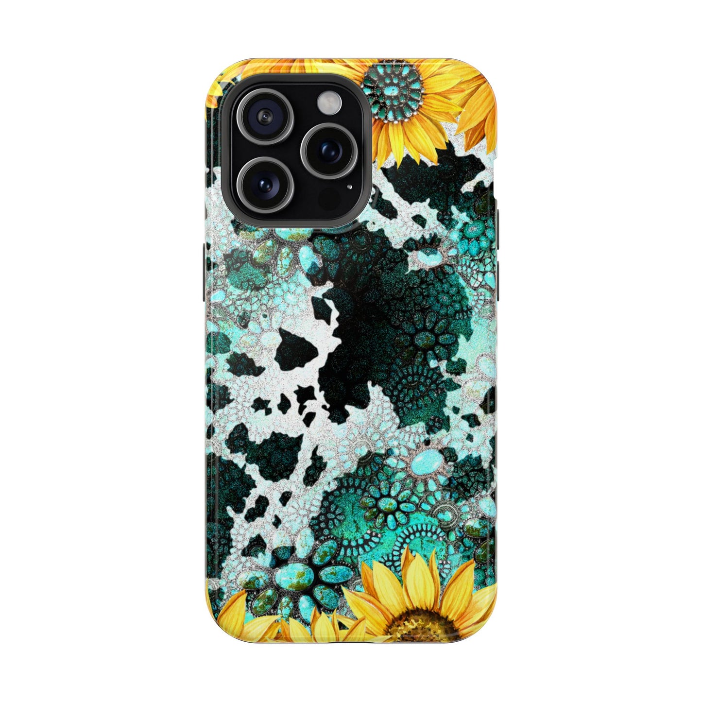 Boho Turquoise Sunflower Lace - MagSafe iPhone Series Case