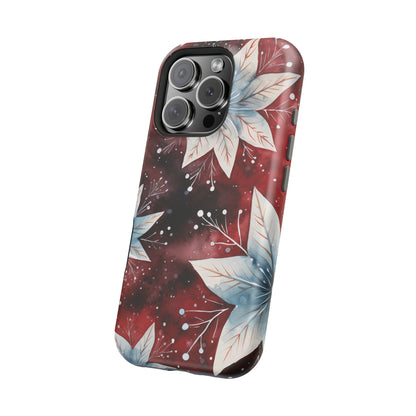 Winter Bloom Poinsettia – MagSafe iPhone Case