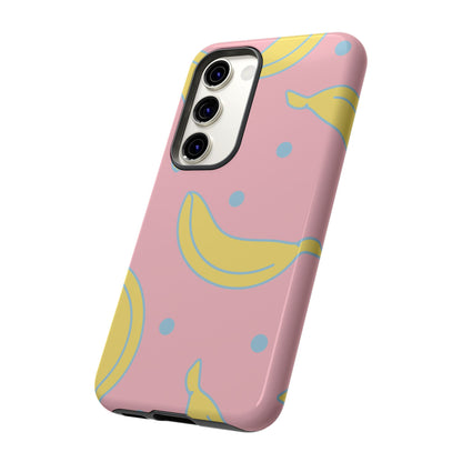 Pink Banana Pop Samsung Galaxy Case – Cute Pastel Design with Fun Retro Vibe