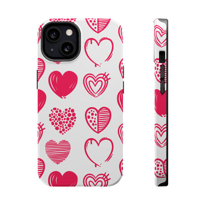 Funky Pink Hearts – MagSafe iPhone Case