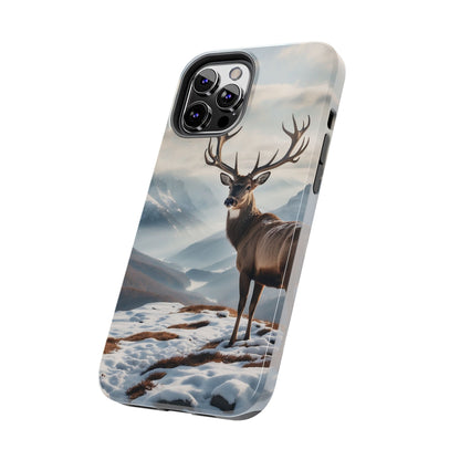 Alpine Majesty: Stag in Snow – iPhone Case