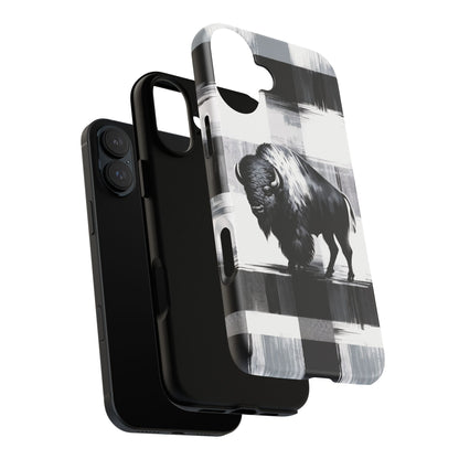 Black White Buffalo Plaid Phone Case! - BOGO Cases