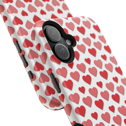 Red & Polka Dot Hearts MagSafe Case