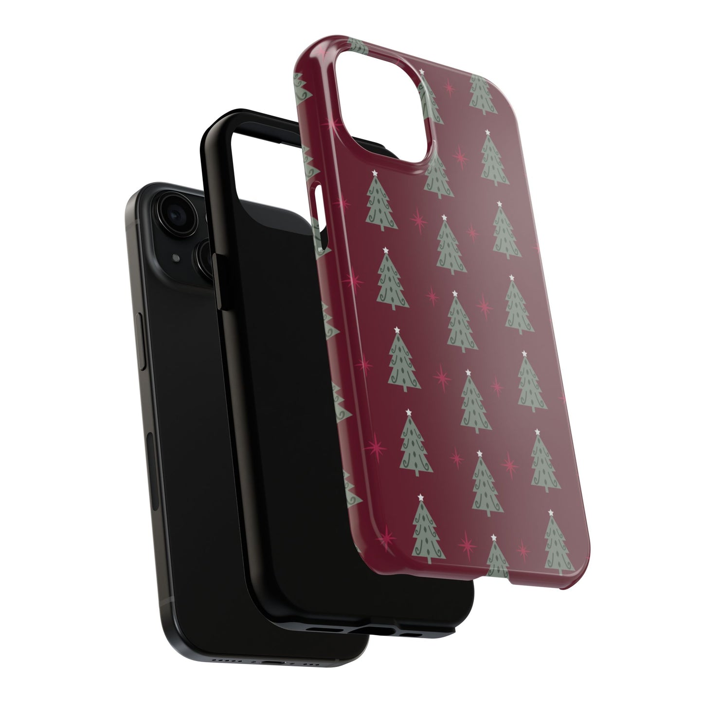 Retro Christmas Tree Pattern – iPhone Series Case