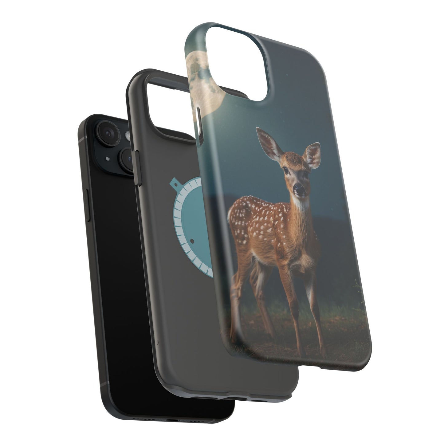 MagSafe-Compatible iPhone Case – Mystic Fawn Under the Moonlit Sky