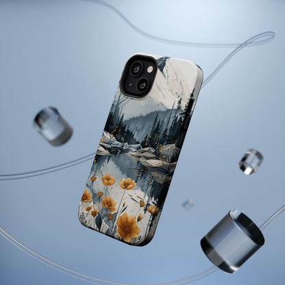 Silver Alpine Wildflower iPhone Case