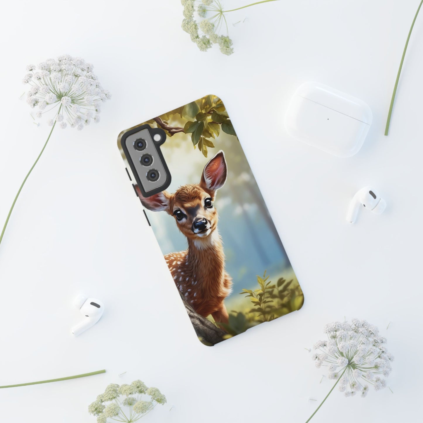 Whimsical Fawn in a Sunlit Forest Samsung Galaxy Case