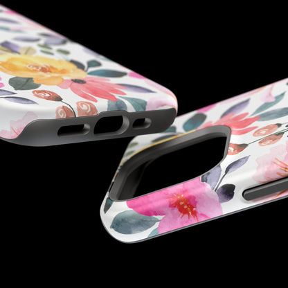 Blossoming Beauty – MagSafe Case with Pastel Floral Watercolor Design