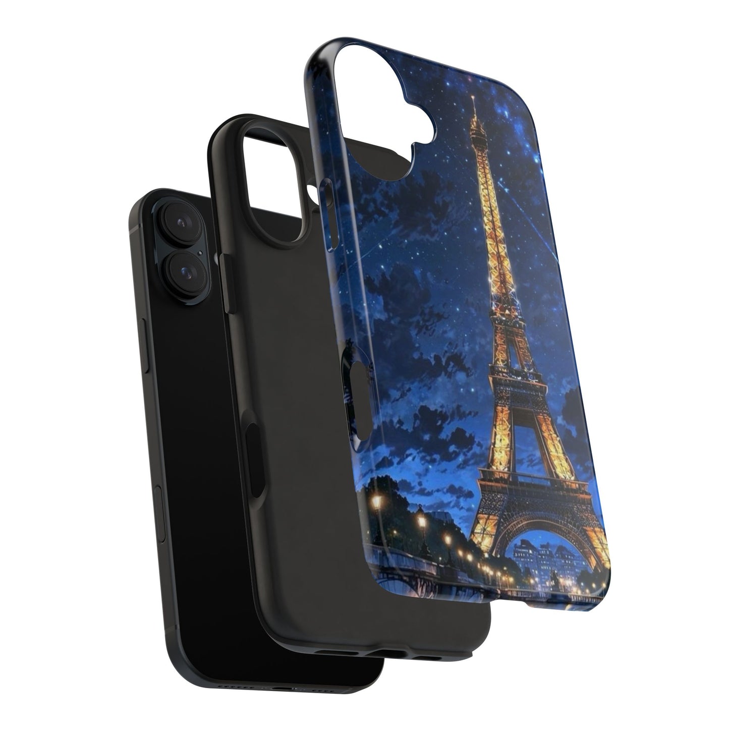 iPhone Case - Eiffel Tower Under Starlit Sky Design