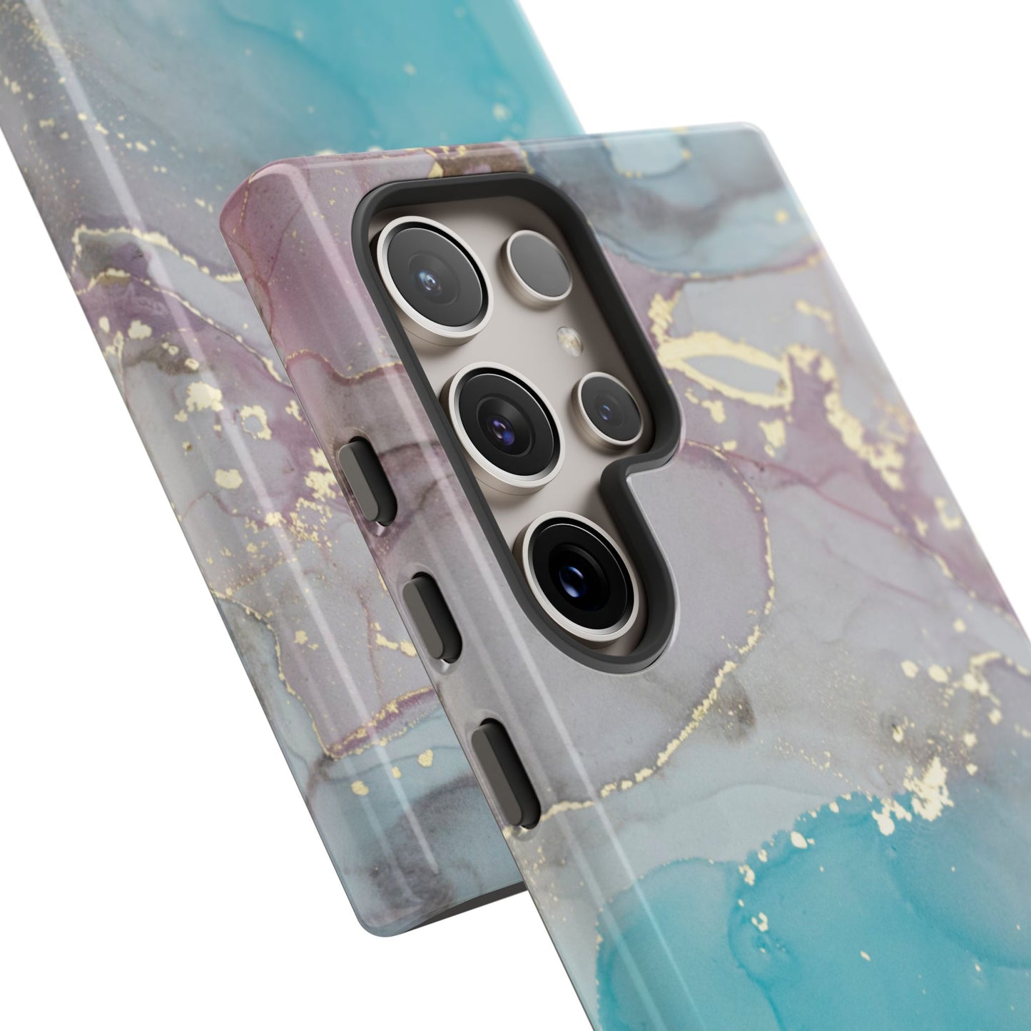 Sky Blue & Purple Marble Wave – Samsung Galaxy Case with Elegant Swirl Design