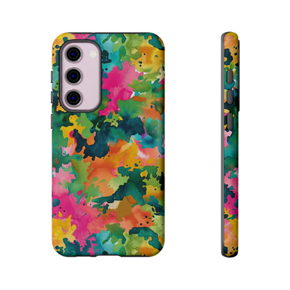 Vibrant Watercolor Splash Samsung Galaxy Case – Multicolor Abstract Artistic Design