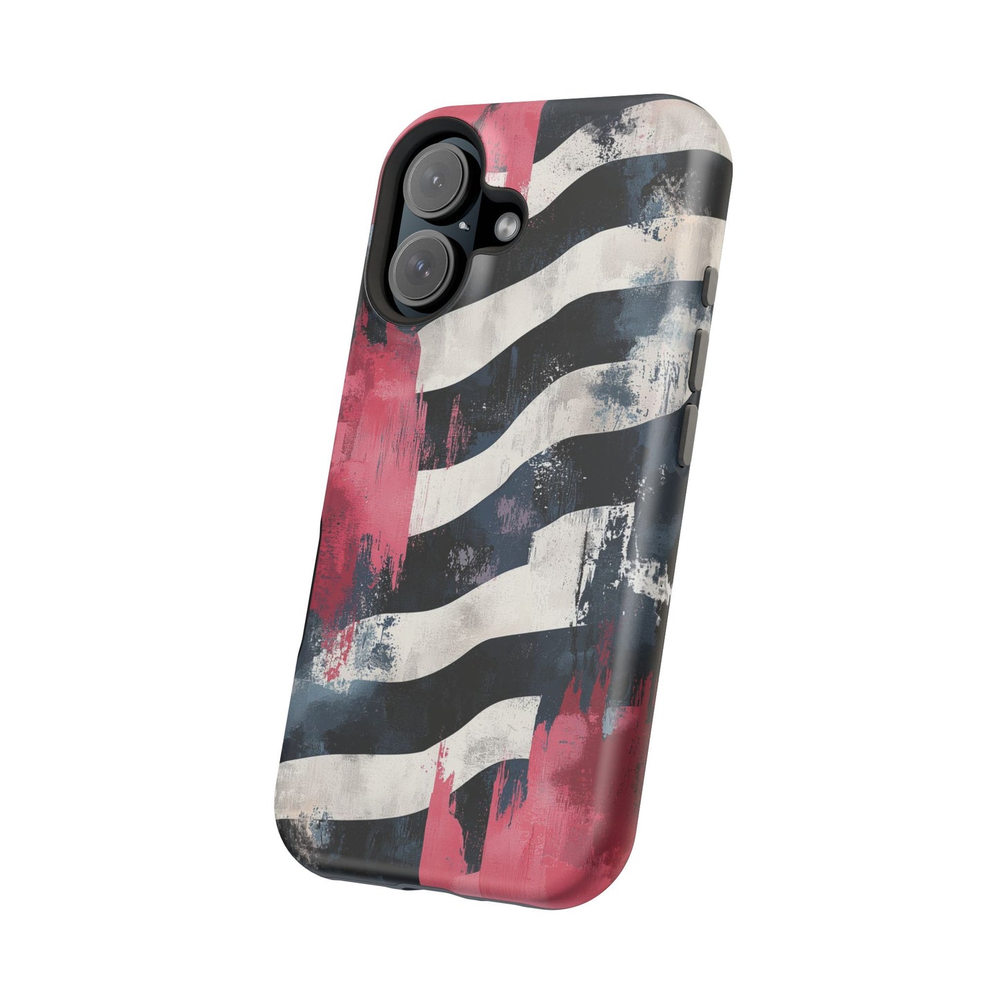 MagSafe iPhone Case: Blood Zebra – Bold Red & Black Pattern