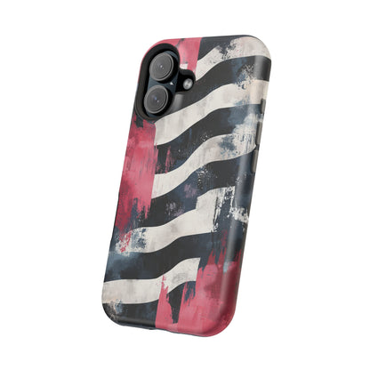 MagSafe iPhone Case: Blood Zebra – Bold Red & Black Pattern