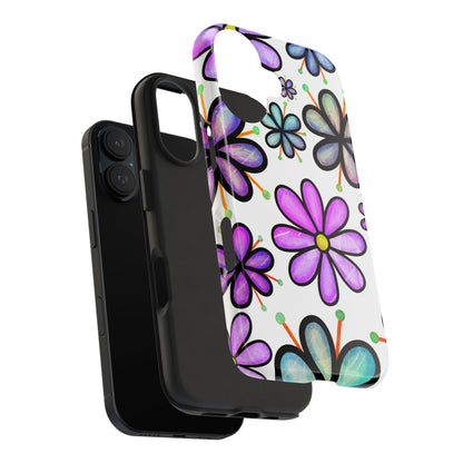 Whimsical Lavender Floral iPhone Case – Ultra-Slim, High-Gloss Finish