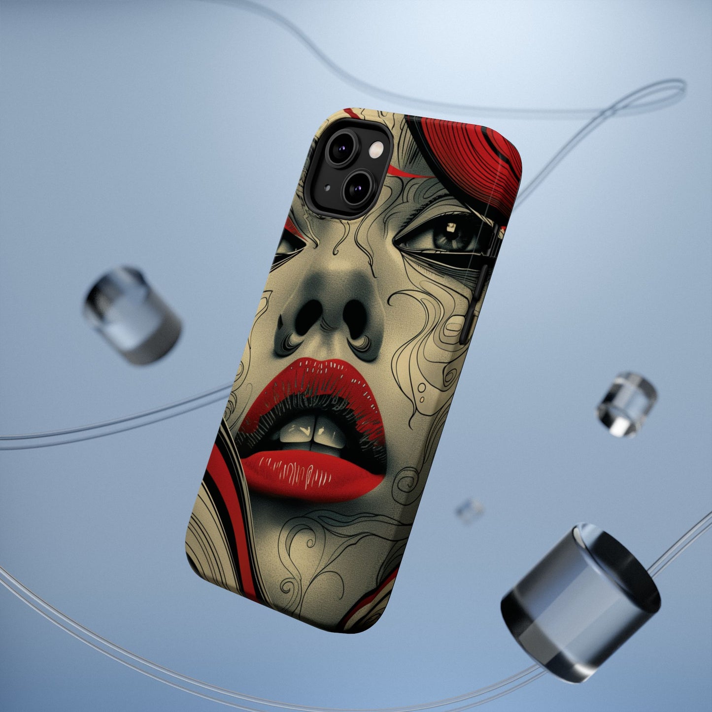 Bold Beauty Red Lips iPhone Case