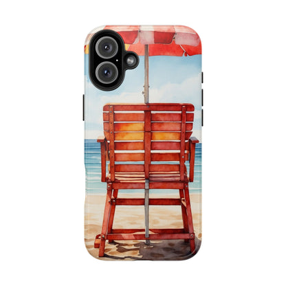 Beachfront Sunset Lounge iPhone Case – Rearview Edition