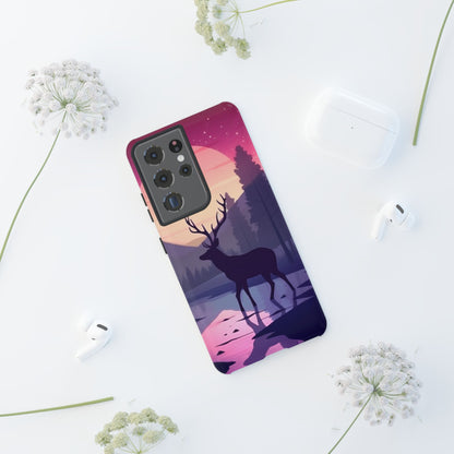 Twilight Elegance: Stag Reflection – Samsung Galaxy Case