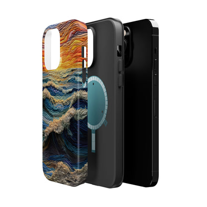 Ocean Sunset Tapestry Waves – MagSafe iPhone Series Case