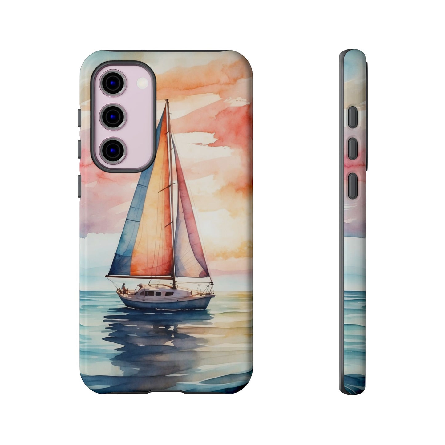 Sailboat Sunset Samsung Galaxy Case – Vibrant Watercolor Design