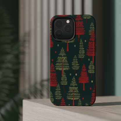 Retro Christmas Trees Pattern -  MagSafe iPhone Series Case