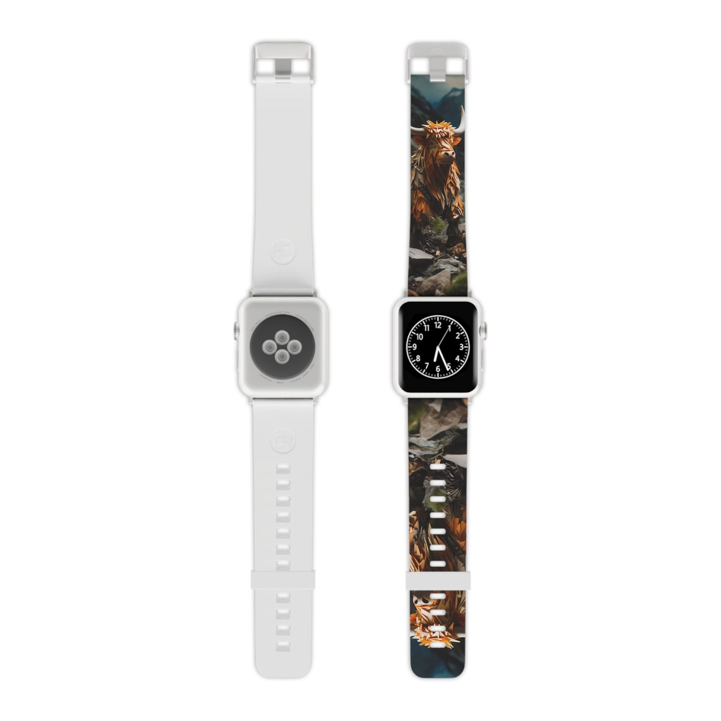 Moos & Blooms Highland Cow Apple Watch Band