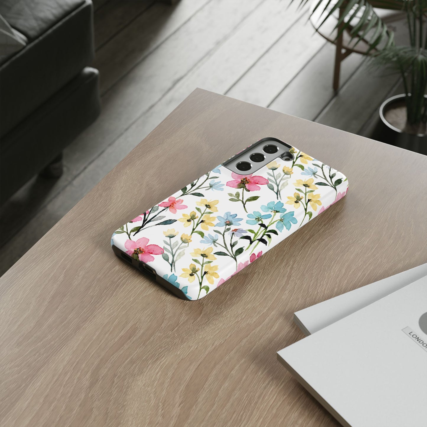 Watercolor Floral Bliss – Samsung Galaxy Case with Pastel Flower Design