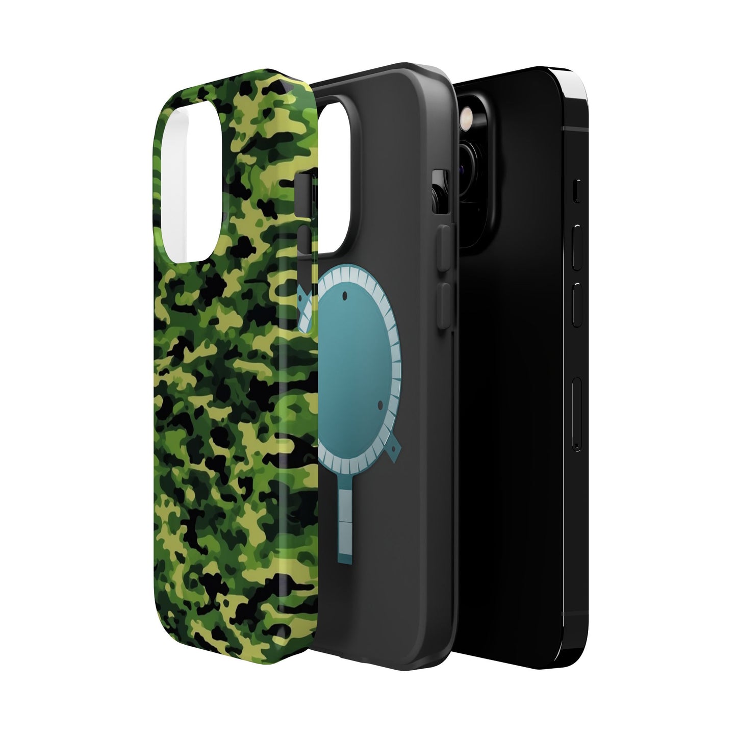 Green Woodland Camouflage – MagSafe iPhone Case, Slim and Shockproof