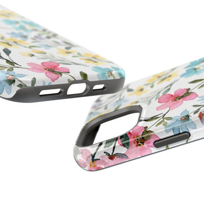 Watercolor Floral Bliss – MagSafe Case with Pastel Flower Design