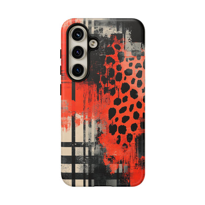 Cheetah Plaid Case – Red & Black Pattern