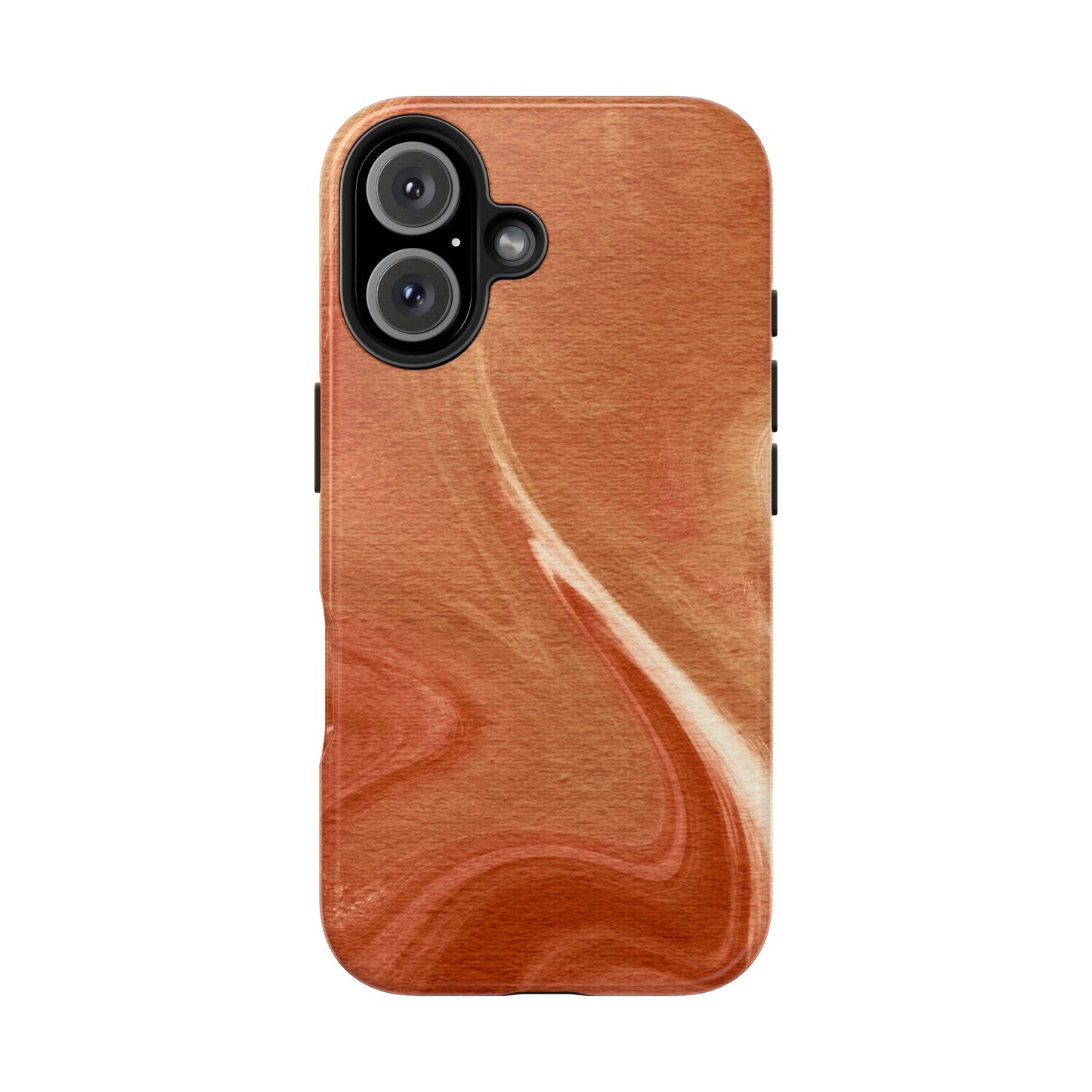 Earthy Terracotta Swirl MagSafe iPhone Case – Elegant Design with Magnetic Precision