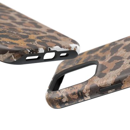 Vintage Distressed Leopard Print - MagSafe iPhone Series Case