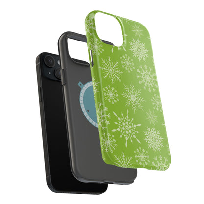 Green Snowflake Pattern – MagSafe iPhone Series Case