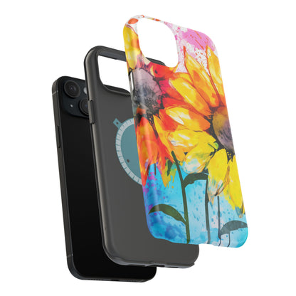 Bold Watercolor Sunflowers - MagSafe iPhone Series Case