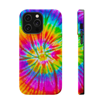 Rainbow Spiral Tie-Dye MagSafe Case – Vibrant Colors & Functionality