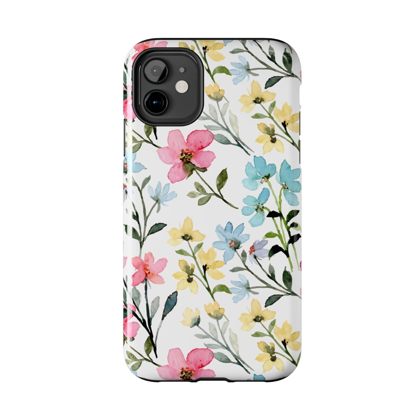 Watercolor Floral Bliss – iPhone Series Case with Pastel Flower Design