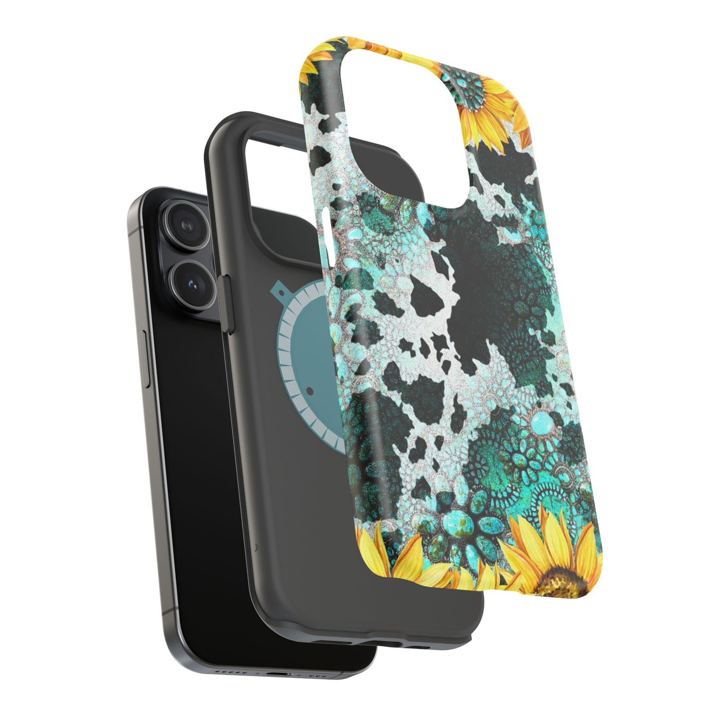 Boho Turquoise Sunflower Lace - MagSafe iPhone Series Case