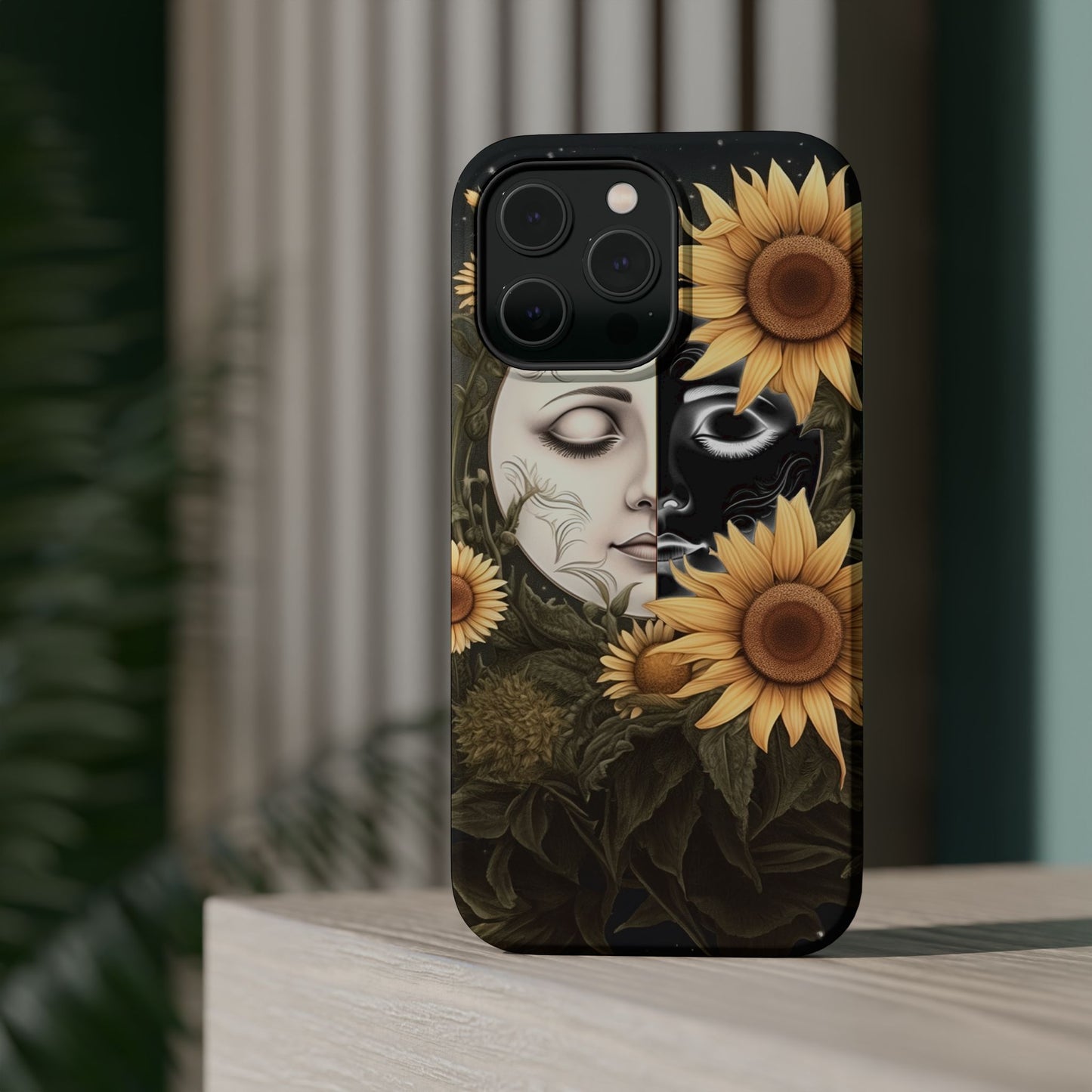 Sunflower Moon and Stars MagSafe Case – Ethereal Art