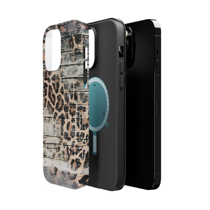 Rustic Leopard Wood Print - MagSafe iPhone Series Case