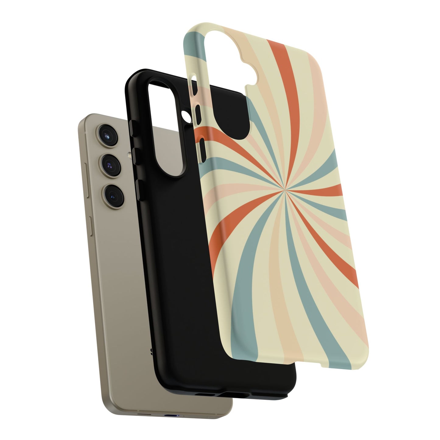 Retro Swirl Samsung Galaxy Case – Durable, Vintage-Inspired Design with Dual-Layer Protection