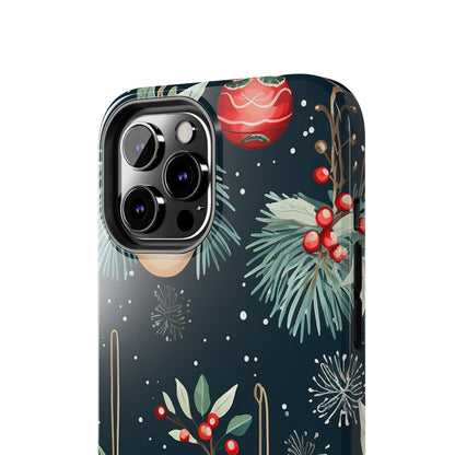 Elegant Christmas Ornaments and Pine - iPhone Series Case