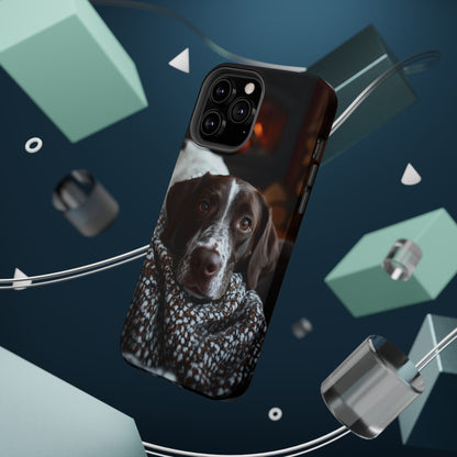 Majestic German Shorthaired Pointer MagSafe iPhone Case – Sunset Prairie Design